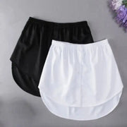NovaLoom Korean Style Shirt Skirt With Fake Hem Casual Loose Fit A Line Cotton Blend Sweater Bottom