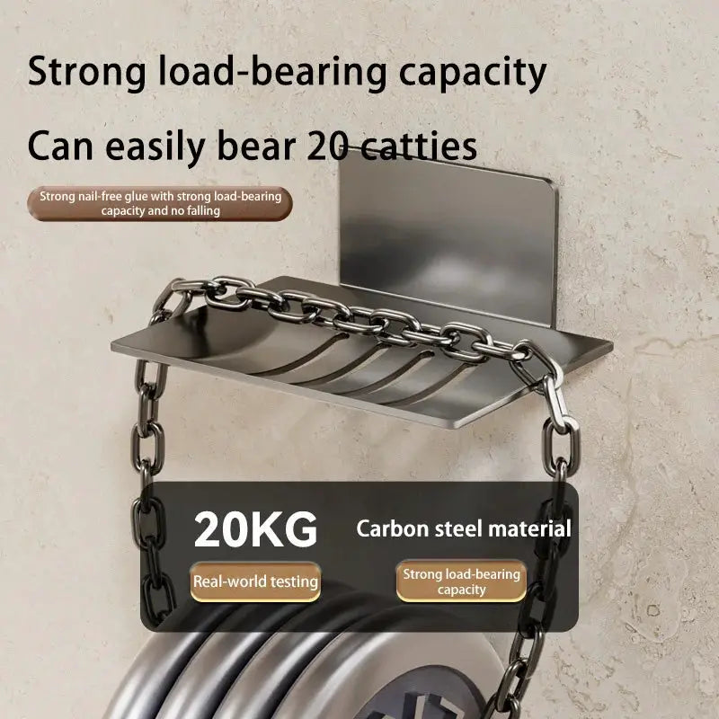 Apex Homeware Carbon Steel Soap Box Wall Mounted Non Perforated Base Rust Resistant Bathroom Soap Holder