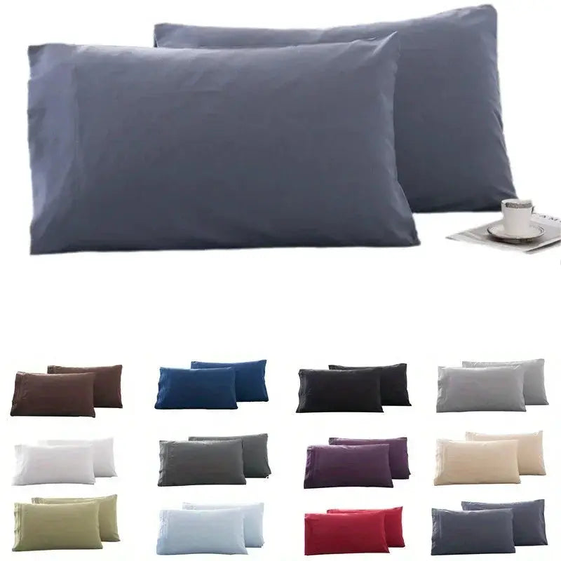Simples Market 2-pack blue pillowcases, soft pillow covers; inserts not included