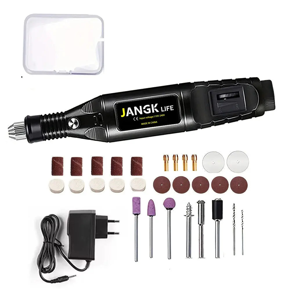 JANGKLIFE 110 220V High Power Multi Function Electric Grinder Polishing Drilling Cutting Engraving 211 Accessory Set