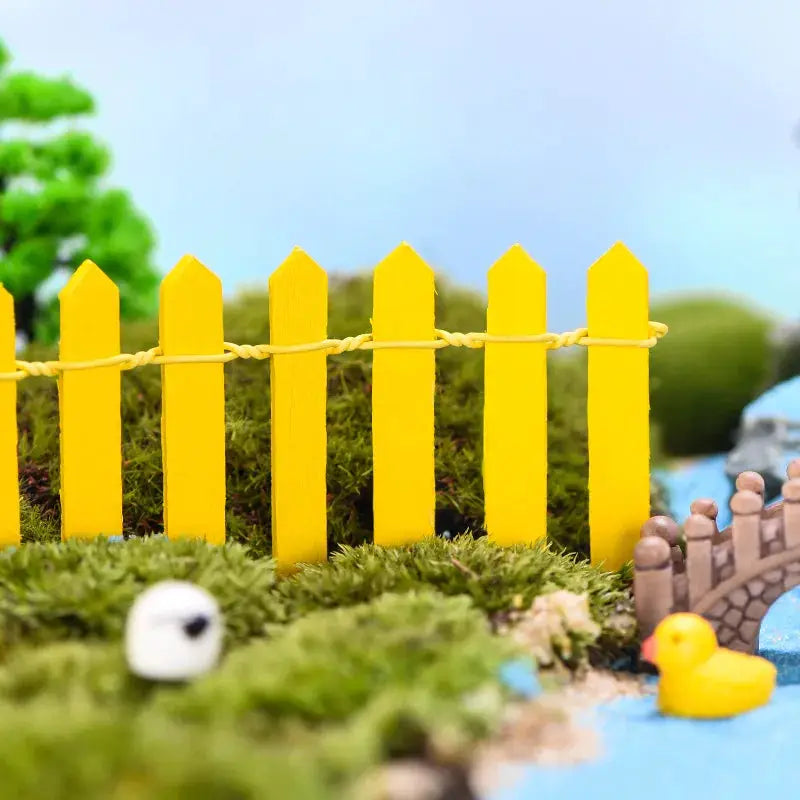 1pc Mini Wooden Fence For Garden And Bonsai Decoration Fairy Tale Picket Fence For DIY Handicraft Projects