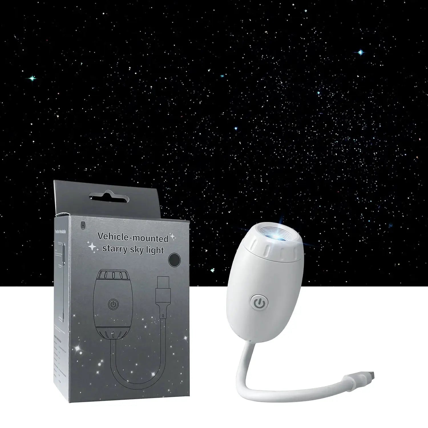 USB Car Atmosphere Projector Light Starry Sky Saturn Galaxy Ambience