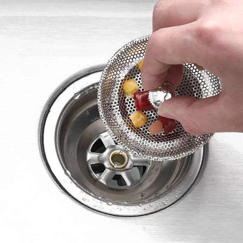 Stainless steel sink drain strainer waste plug with mesh hair catcher, Simples Market