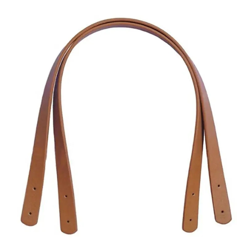 ArtisanCraft 2 Piece PU Leather Bag Strap Replacement Handles For Woven Bags Durable Handmade DIY Shoulder Tote Straps