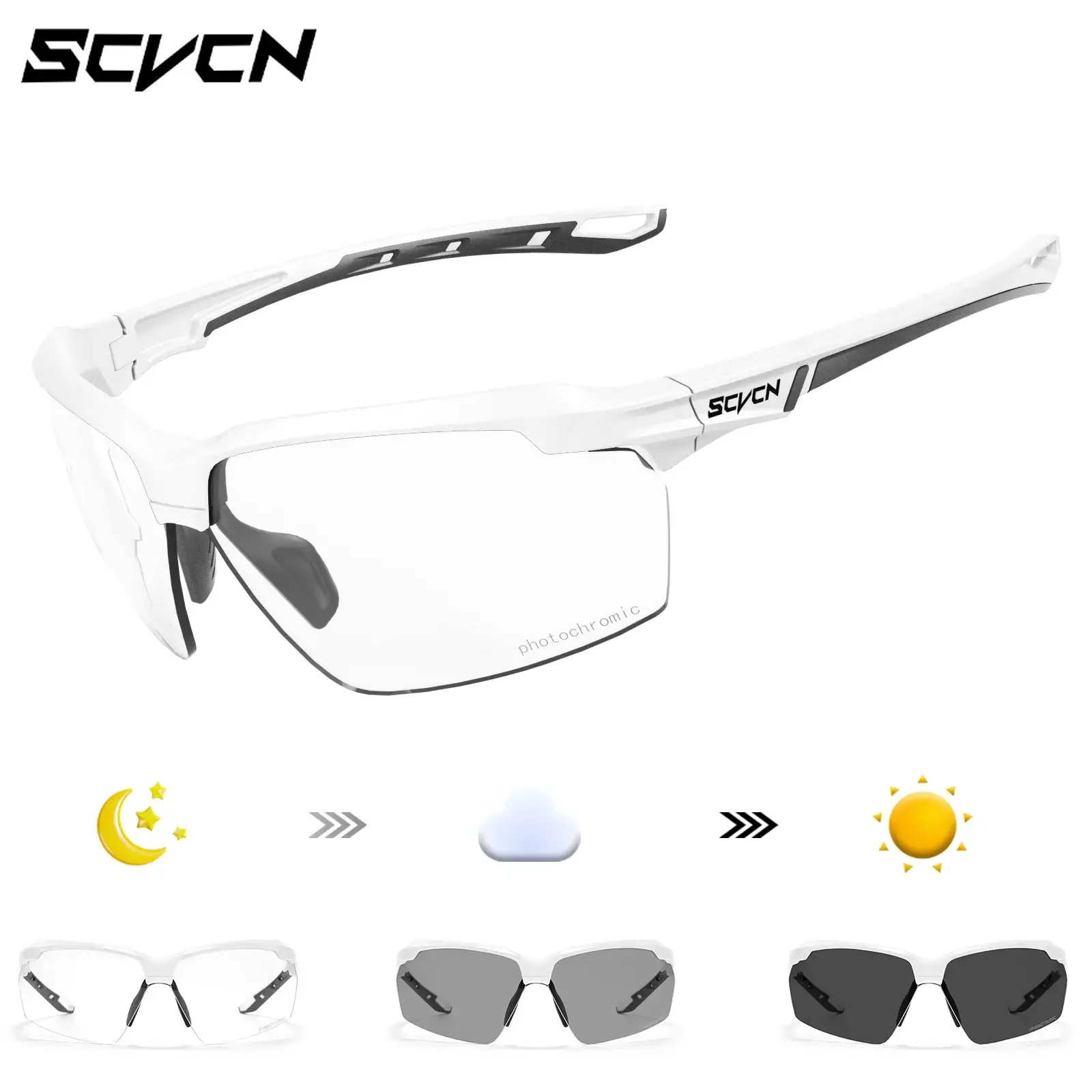 SCVCN Explosion Proof Airsoft Eyewear With Photochromic Polarized Lenses For All Lighting Conditions