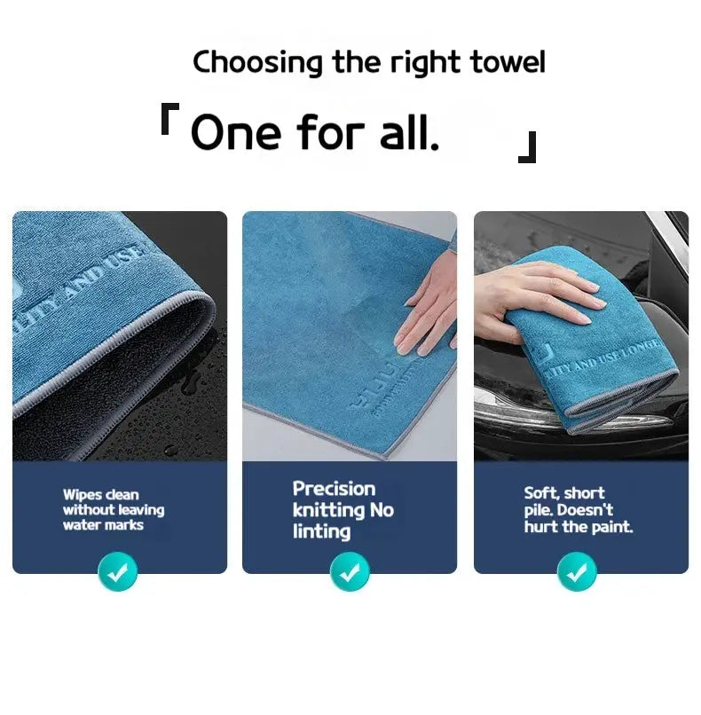 NovaLux Microfiber Car Wash Towel 75x35cm Lint Free Ultra Soft Drying Cloth For Car Detailing