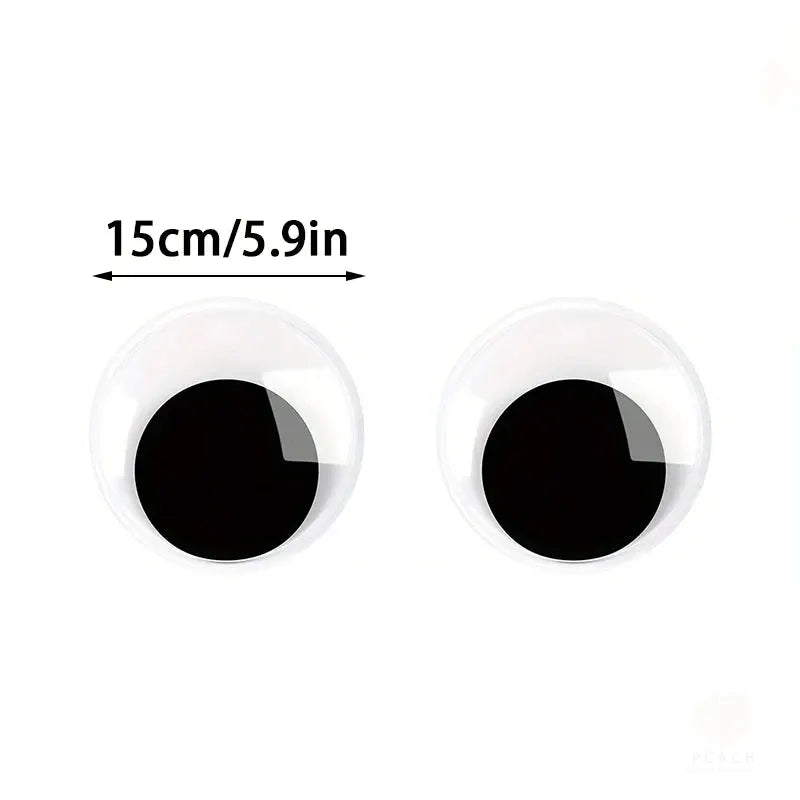 One Pair Self Adhesive Googly Eyes Large Black Plastic Fridge Wall Sticker DIY Scrapbook Dolls Eyeball