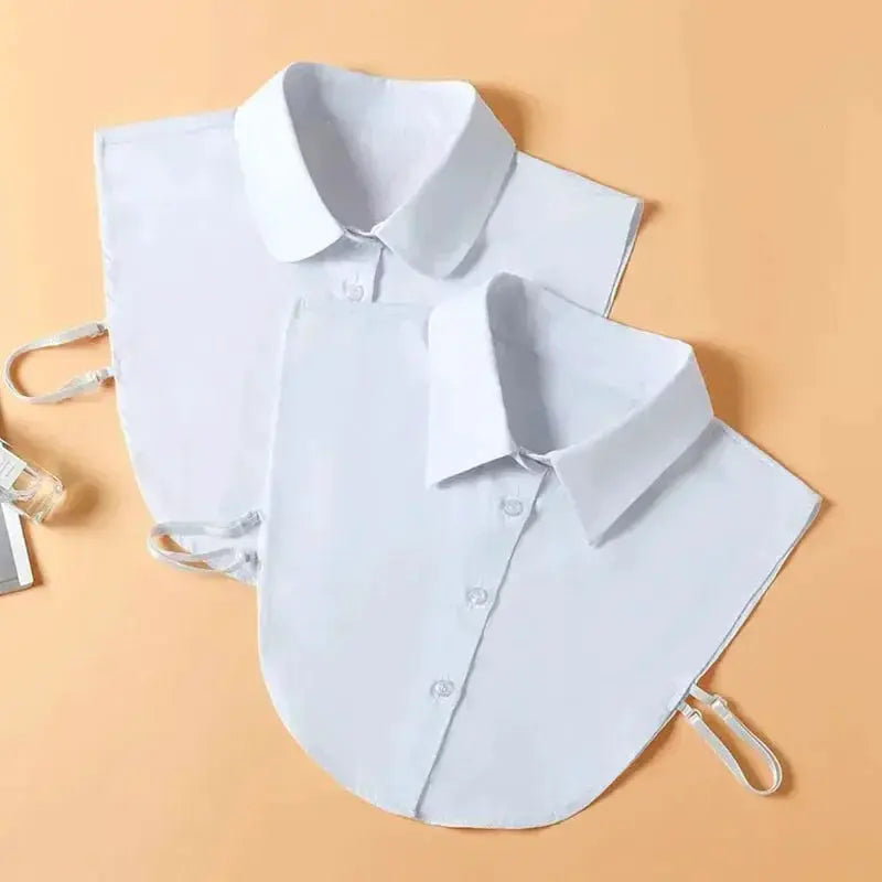 Detachable White Faux Collar With Front Tie For Women And Girls Vintage Lace Blouse Collar