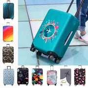VoyagePro Luggage Cover For 18 To 32 Inch Suitcases Washable Stretch Fabric Protector With Bright Geometric Pattern