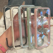 Luxury Transparent Candy Phone Case For iPhone 11 To 17 Pro Max Crystal Clear Shockproof Bumper