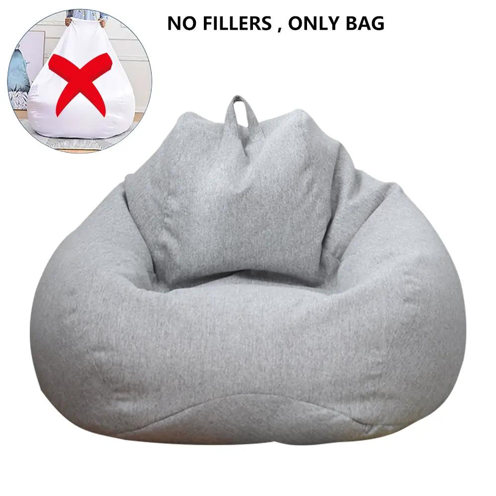 Simples Market grey linen bean bag lounger cover, no fillers.