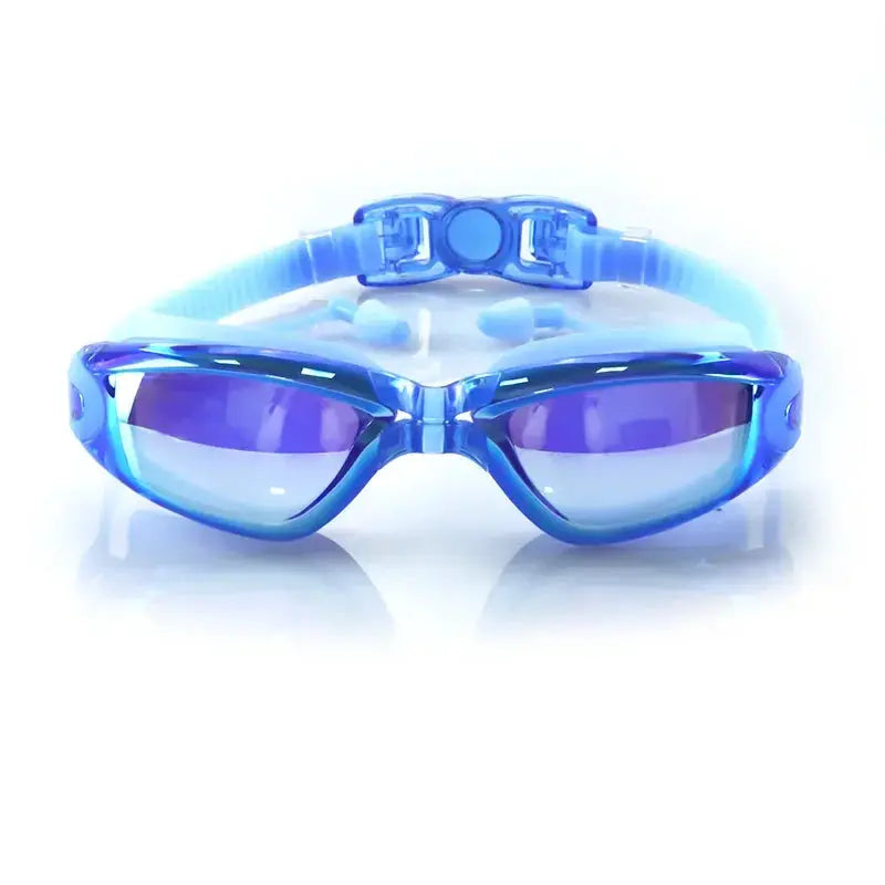 Swimming Goggles For Adults Anti Fog UV Protection Waterproof Swim Eyewear With Earplugs Men Women
