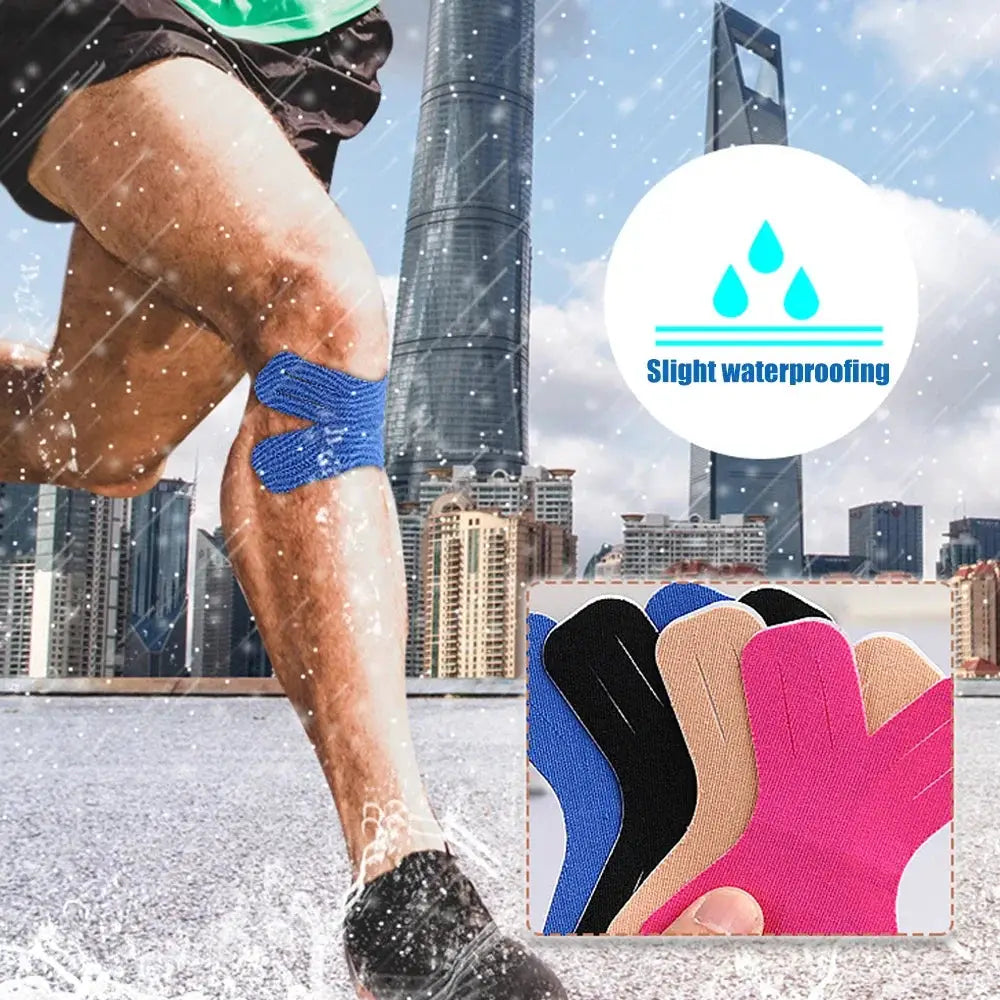 Simples Market kinesiology tape precut X-shaped, 10/20 pcs; elastic sports tape in blue, black, beige and pink