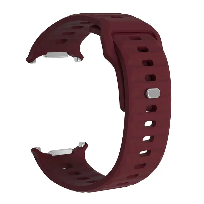 Marine Band silicone strap for Samsung Galaxy Watch Ultra 47mm, maroon color, Simples Market.