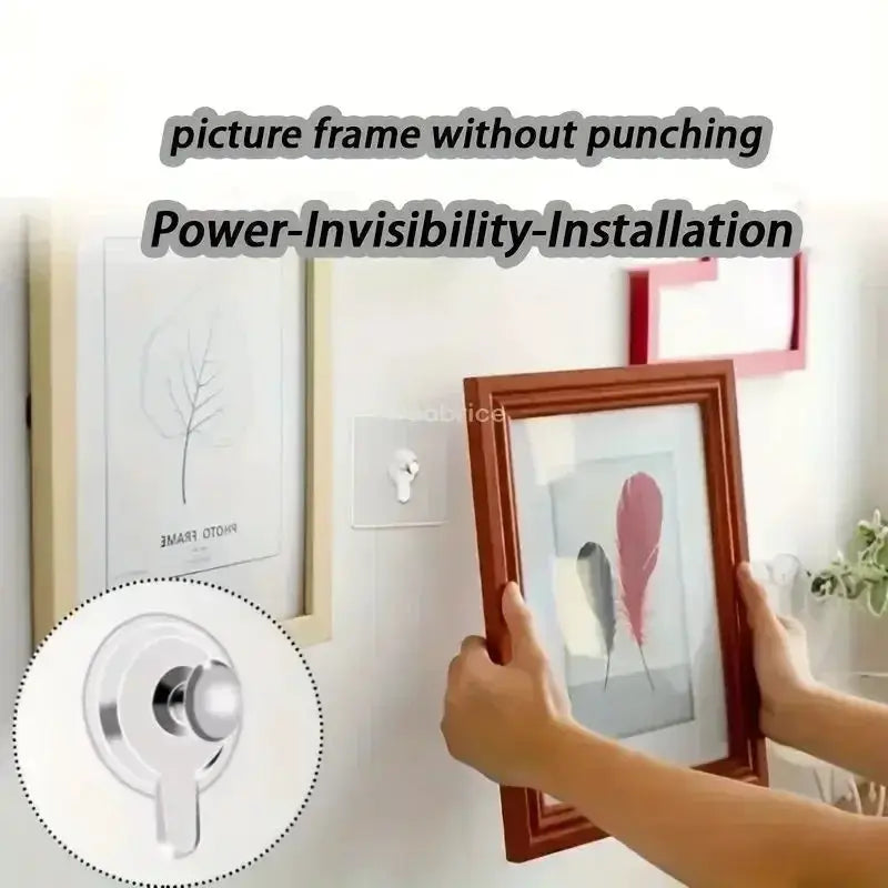 Photo Frame Hooks Screw Holders Storage Rack Door Hanger Self Adhesive Multi Function Gadgets Organizer