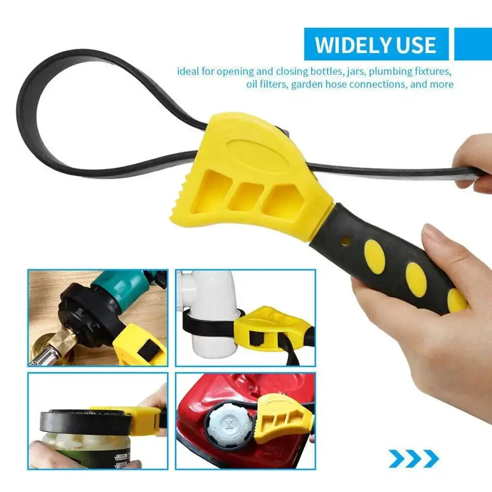 6 Inch Multi Function Belt Wrench Plastic Adjustable Bottle Opener For Auto Repair And Hardware Tool