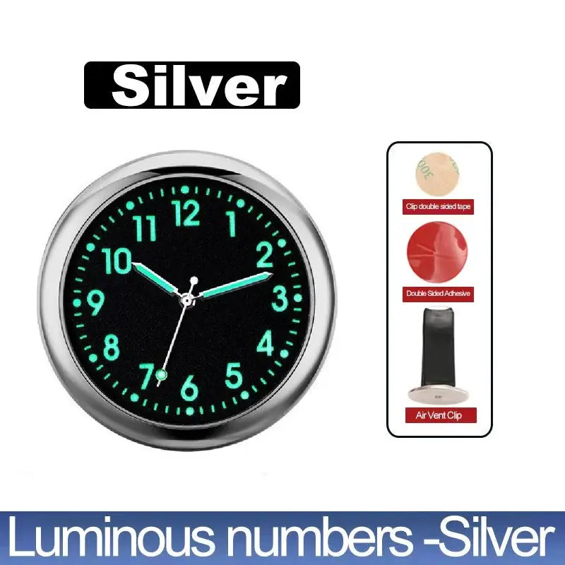 Car Clock Luminous Mini Digital Watch With Quartz Movement Stick On Interior Auto Ornament Gift