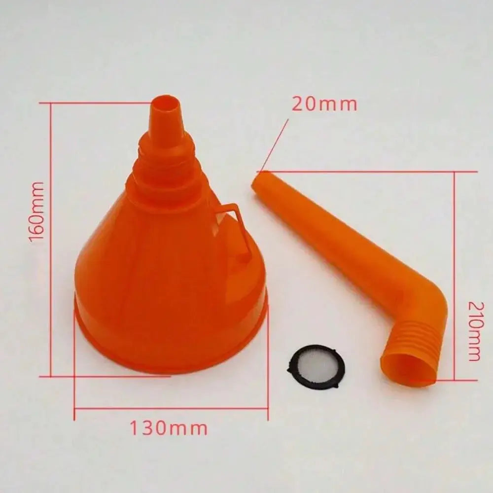 Refueling Funnel With Filter For Motorcycle And Car Long Mouth Gasoline And Engine Oil Filling Tool