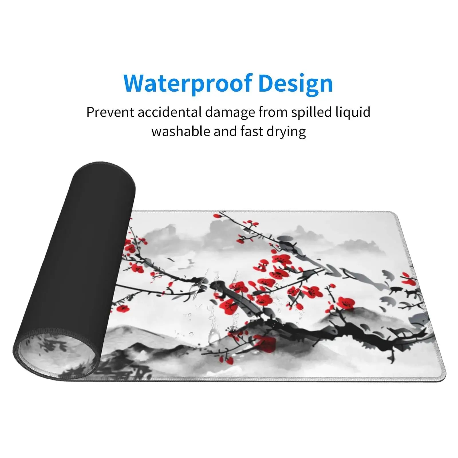 Large Desk Mouse Pad For Gaming With Stitched Edges And Non Slip Rubber Base Extended Size