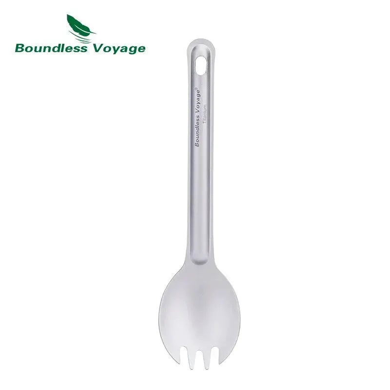 Boundless Voyage titanium spork, reusable camping cutlery by Simples Market