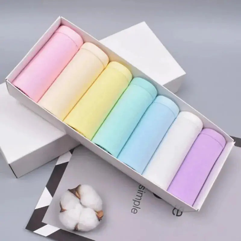 7-pack women's cotton panties by Simples Market in pastel colors; breathable soft underwear