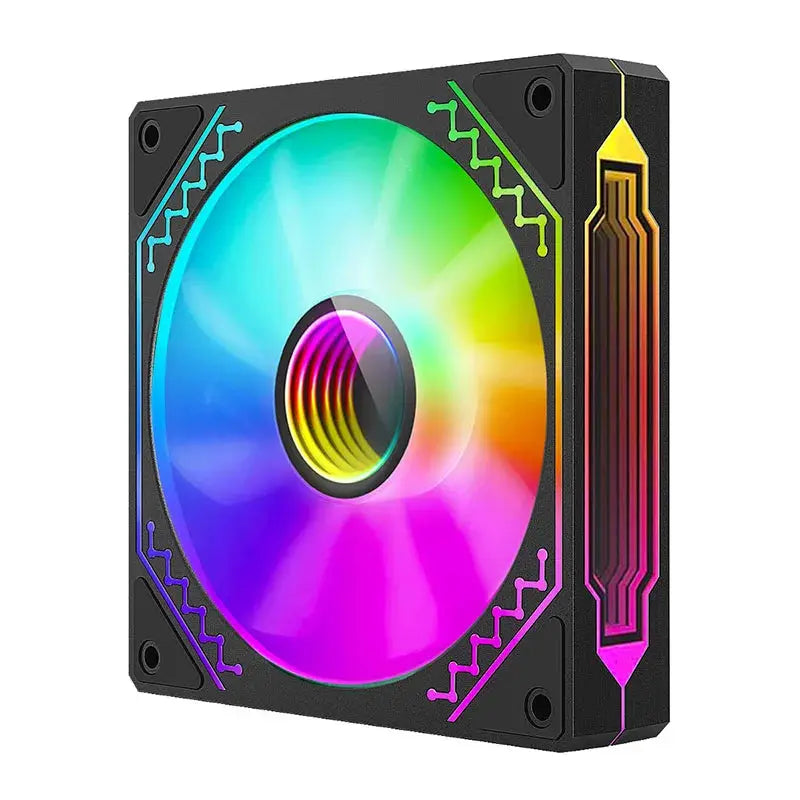 TEUCER Prism12025 120mm ARGB PC case fan with rainbow lighting and PWM 800-2000RPM