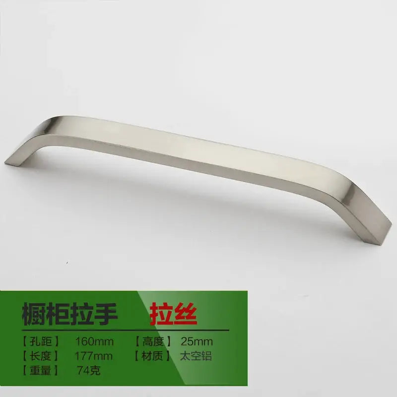 Black Aluminum Alloy Cabinet Knobs and Handles Set for Cabinet and Drawer Pulls 96mm 128mm 160mm 192mm