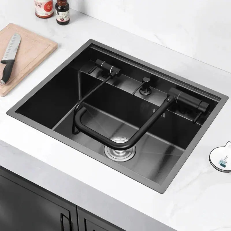 Simples Market Nano hidden kitchen sink 55x45x23cm with single groove, 304 stainless steel