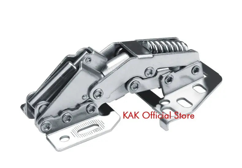 KAK hydraulic cabinet hinge with soft-close damper, metal silver finish