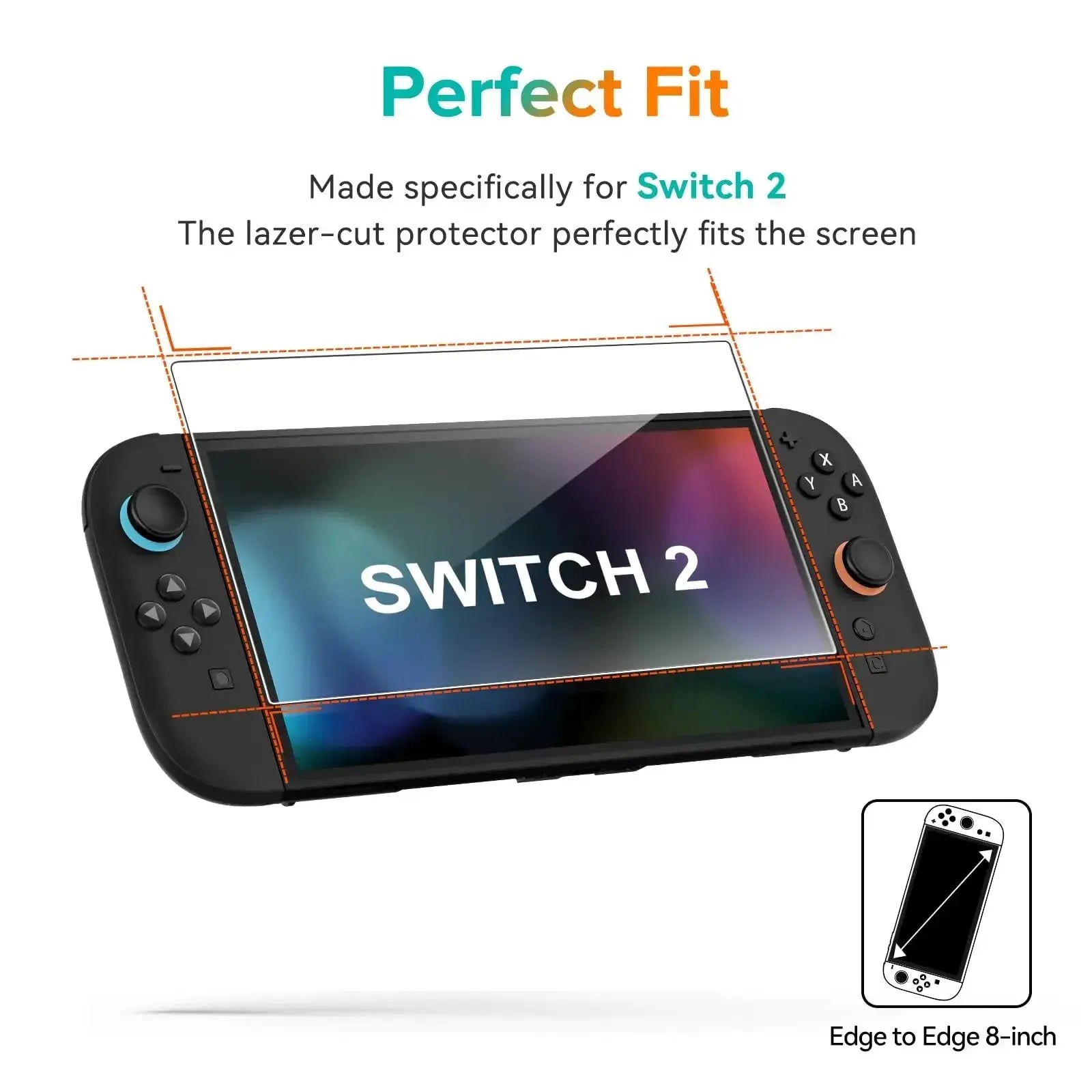 NS2 HD Tempered Glass Screen Protector For 2025 Nintendo Switch 2 With 9H Hardness Anti Scratch Crystal Clear
