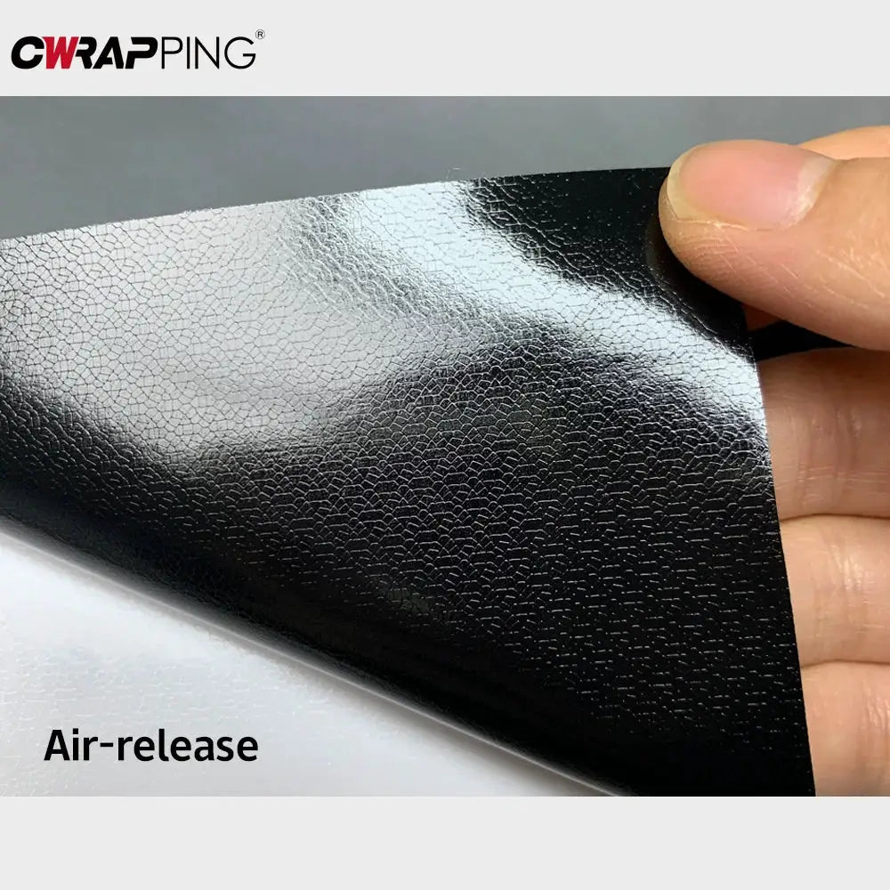 PVC car vinyl wrap sheet in matte black satin finish with air-release, Simples Market