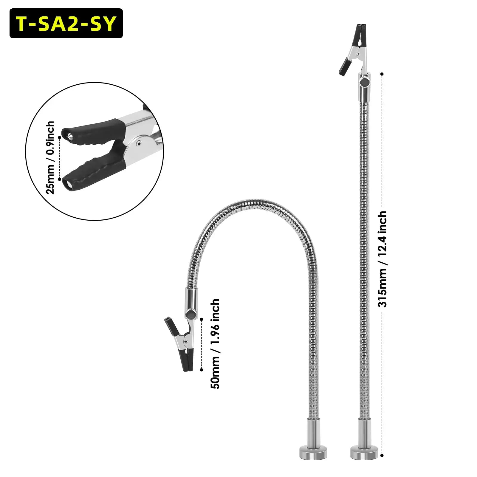 NEWACALOX Magnetic Mini Soldering Arm Holder for PCB Circuit Board with 360 Degree Chuck for Jewelry Making and Repair
