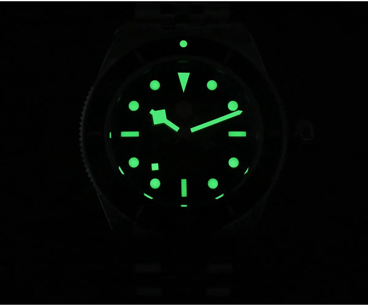 San Martin 40mm BB Diver Watch with luminous green lume