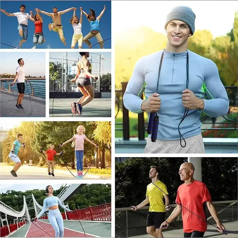 New Jump Rope With Steel Wire Adjustable Length Tangle Free Skipping Rope For Cardio Training And Home Fitness Equipment