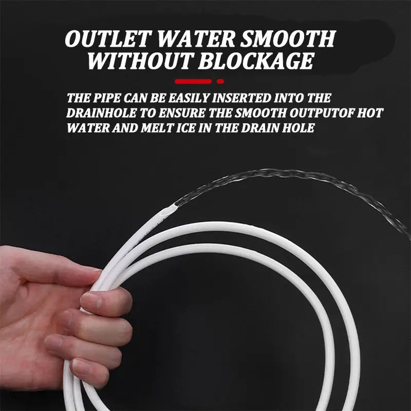 Refrigerator drain-hole cleaner set with white flexible tubes for clearing fridge drainage, 5–6 pcs