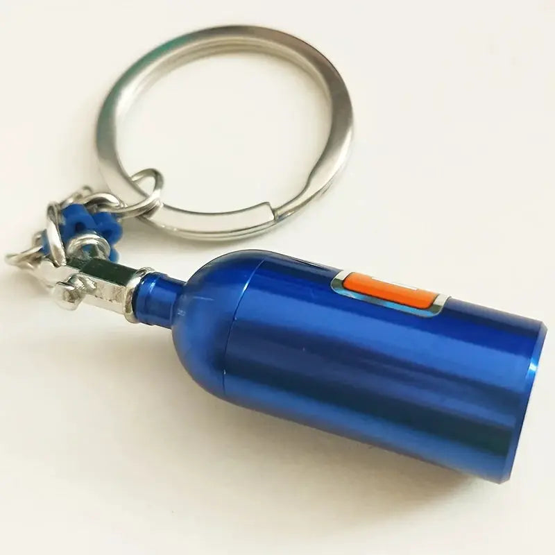 One Tenth Scale RC Car Nitrogen Bottle With Fixed Chain Metal Decorative Part Universal Fit For Climbing Vehicles