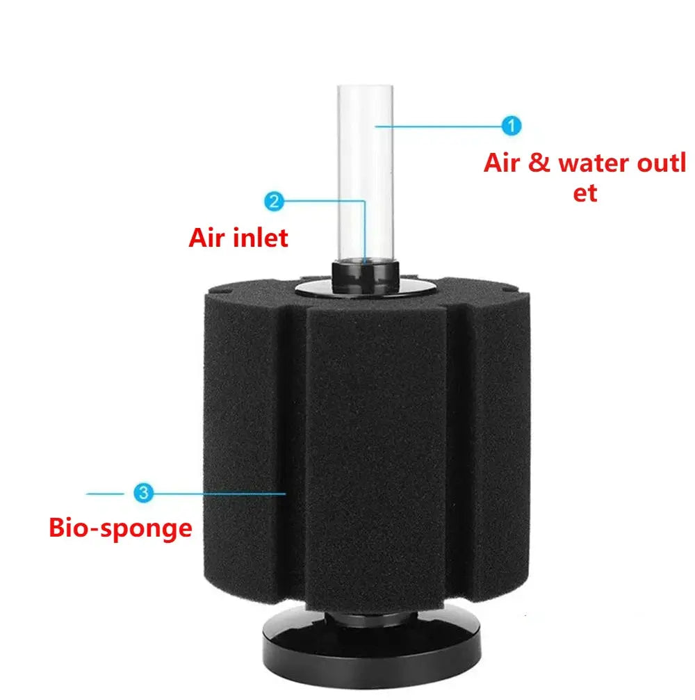 Biochemical Sponge Aquarium Filter For Fish Tank Bio Filter With Air Pump Skimmer For Clear Water