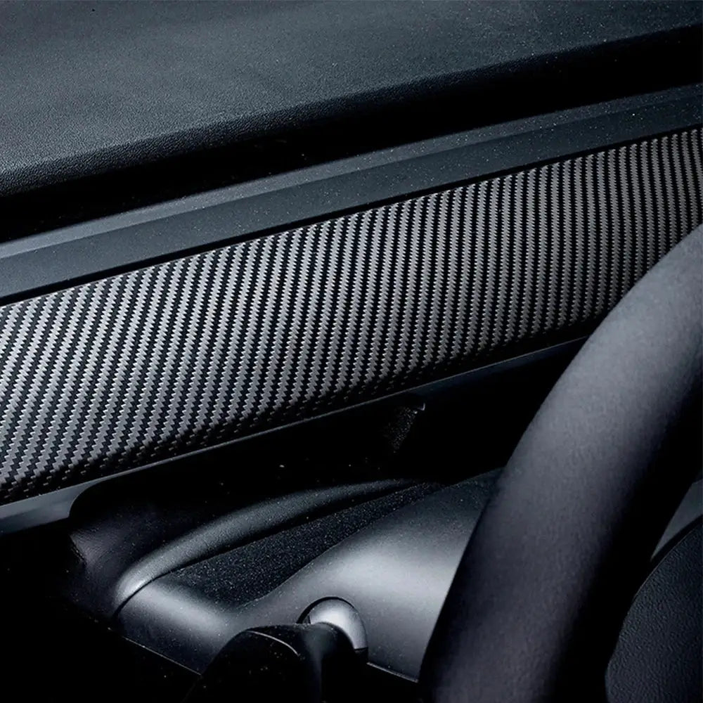 3D carbon fiber black vinyl wrap for car interiors by Simples Market