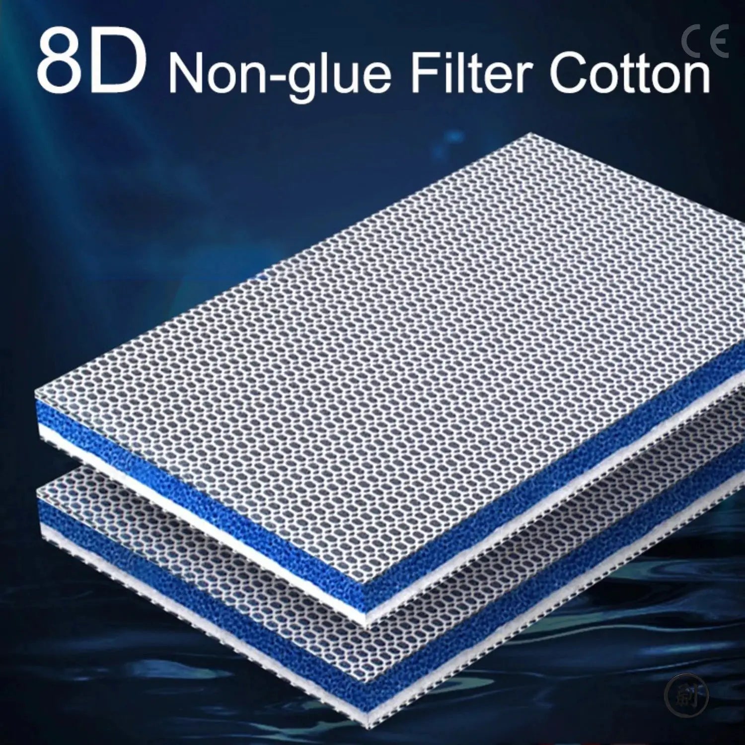 8D Sponge Filter Pad For Aquarium Denitrification Eight Layer Non Gel Foam Pad For Fish Tank