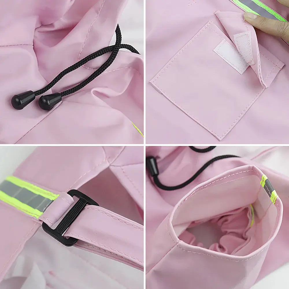 Large Corgi Cloak Style Raincoat Waterproof Windproof Reflective Hooded Dog Raincoat for Weatherproof Protection