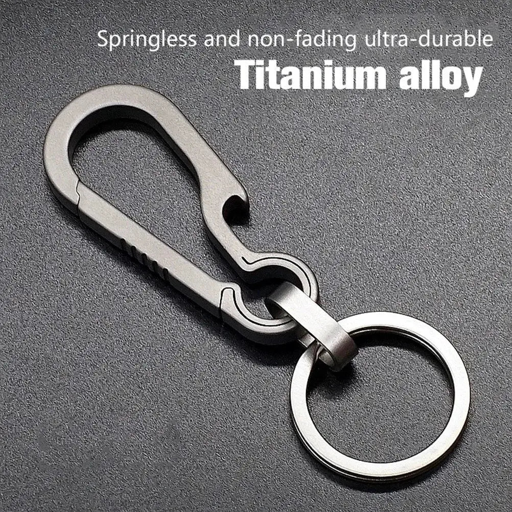 Titanium Alloy Keychain Buckle Bottle Opener Car Accessory Outdoor Tool Lightweight Durable Waist Chain Ring