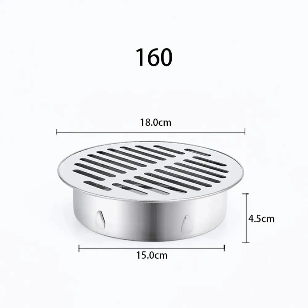 Simples Market stainless steel round floor drain strainer with slotted top, anti-blocking, 50-200 mm