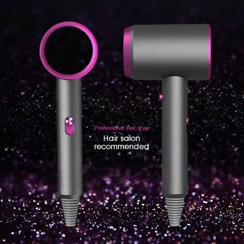 Simples Market 2000W salon professional hair dryer and diffuser attachment two-piece set with purple accents
