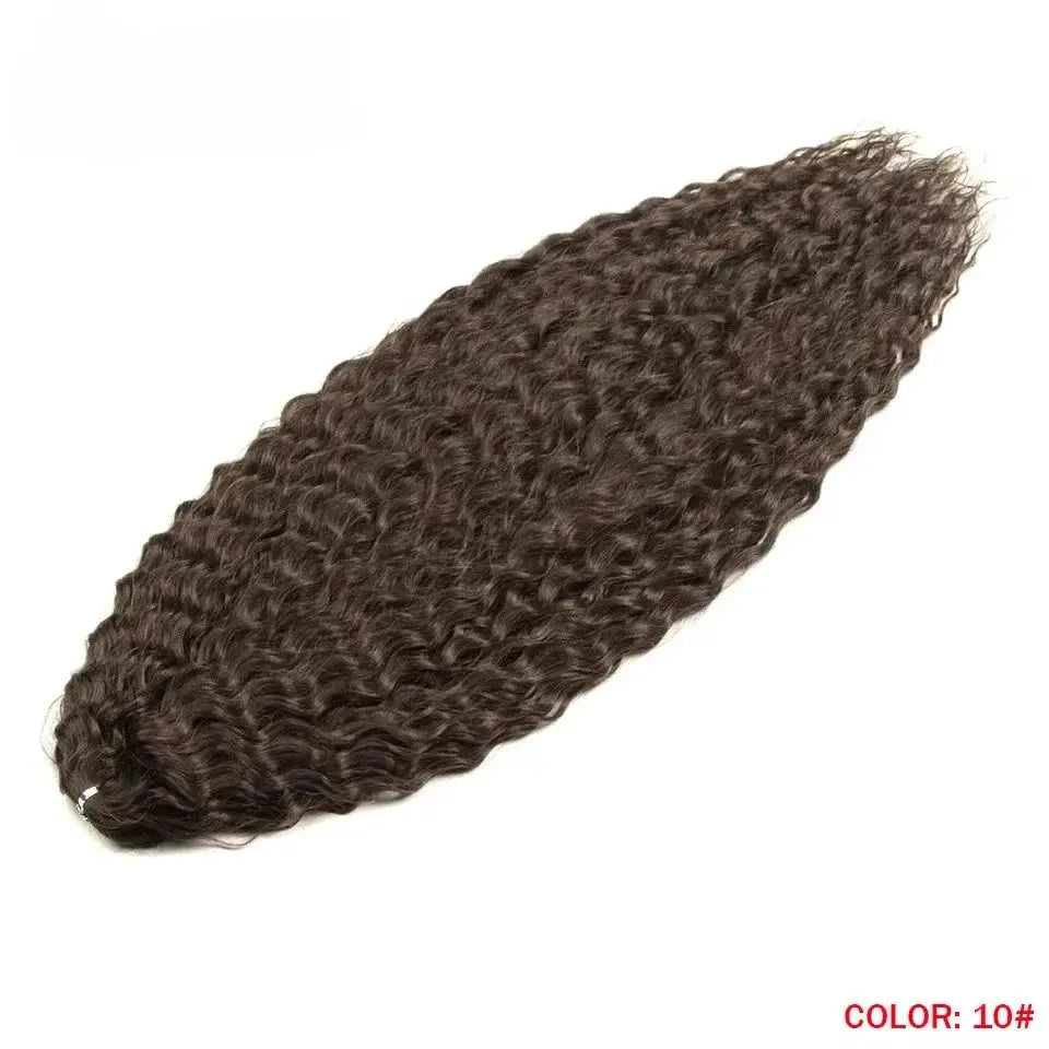 Ariel Synthetic Twist Crochet Hair bundle, 22in 300g water-wave curls, color 10, Simples Market