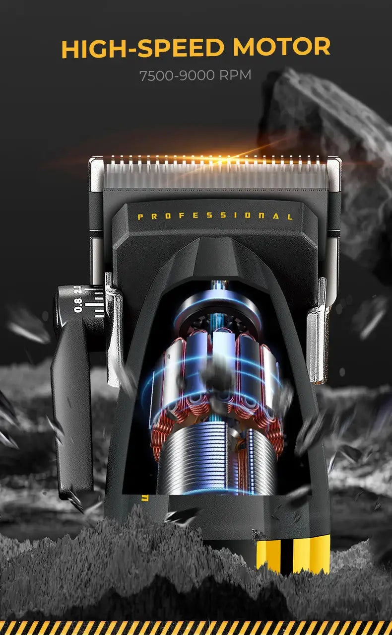 VGR Hair Trimmer professional clippers with metal body and adjustable blade