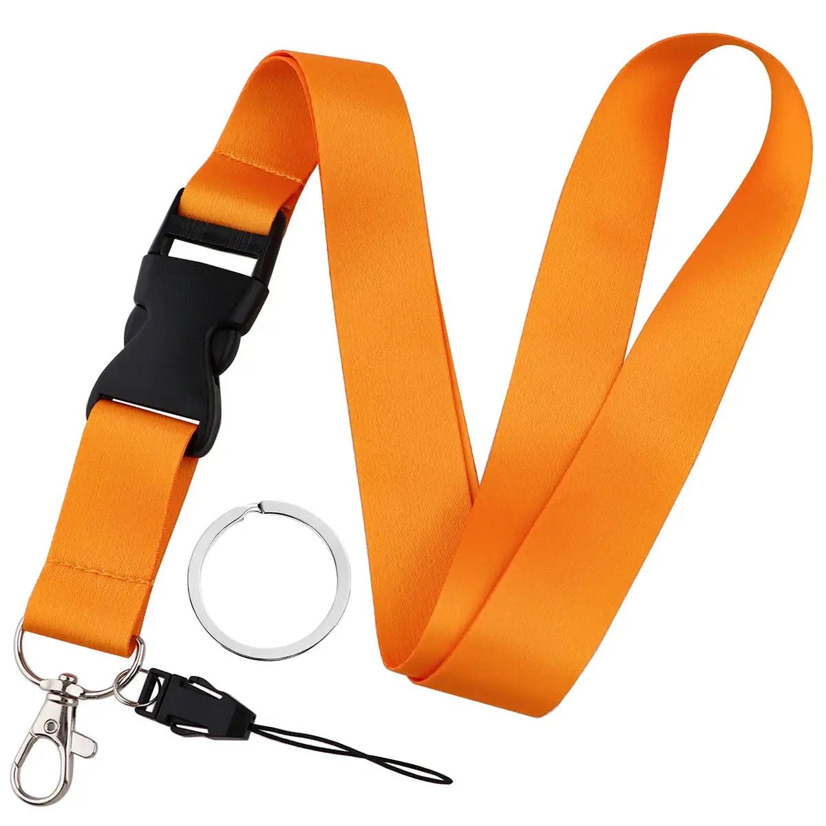 Fashion Mobile Phone Lanyard Pure Color Neck Strap For Keys ID Card Pass Holder Key Ring With Zinc Alloy Lobster Clasp - Simples Market