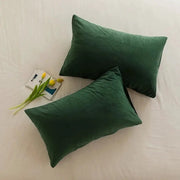 Soft velvet cushion covers, green, 30x50, set of 2