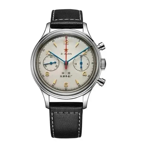 Aviator Time 1963 Pilot Automatic Watch 42mm Vintage Military Style Waterproof Chronograph