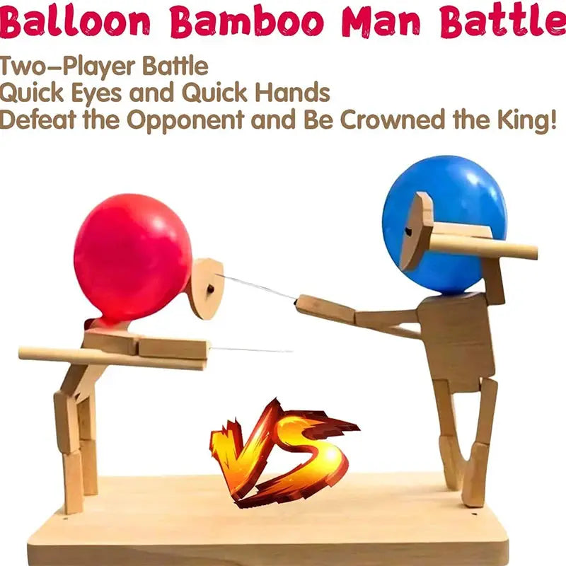 Double Battle Poke Balloon Toy Handmade For Parent Child Interactive Play Balloon Battle Game