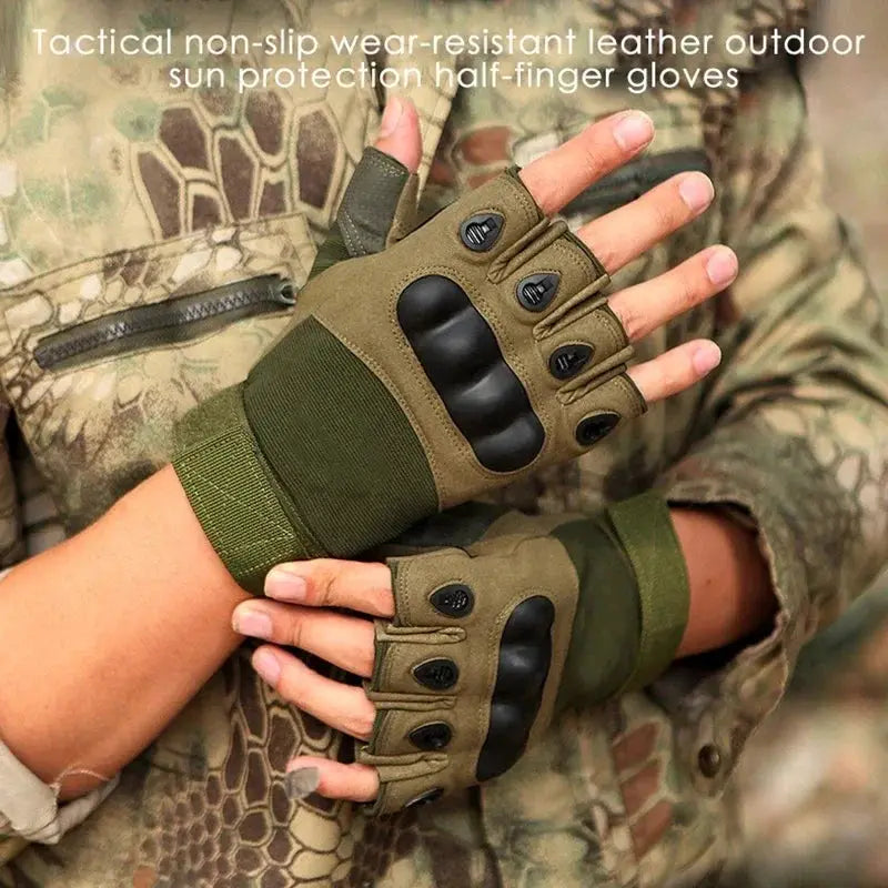 Half Finger Tactical Gloves For Men Outdoor Military Style For Shooting Hunting Airsoft Cycling Motorcycle